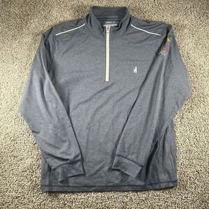 Johnnie O x Lynn‎ Sage Cancer Research Sweater Mens Large 1/4 Zip Prep-formance